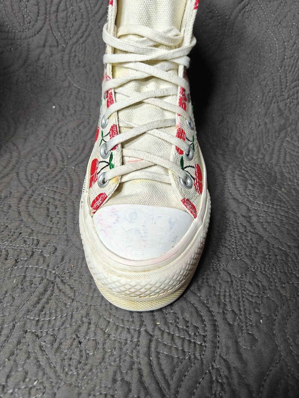 Converse All Star Platform Cherries Custom Sole Sneakers Shoes Women's 7, Mens 5 - Picture 6 of 11